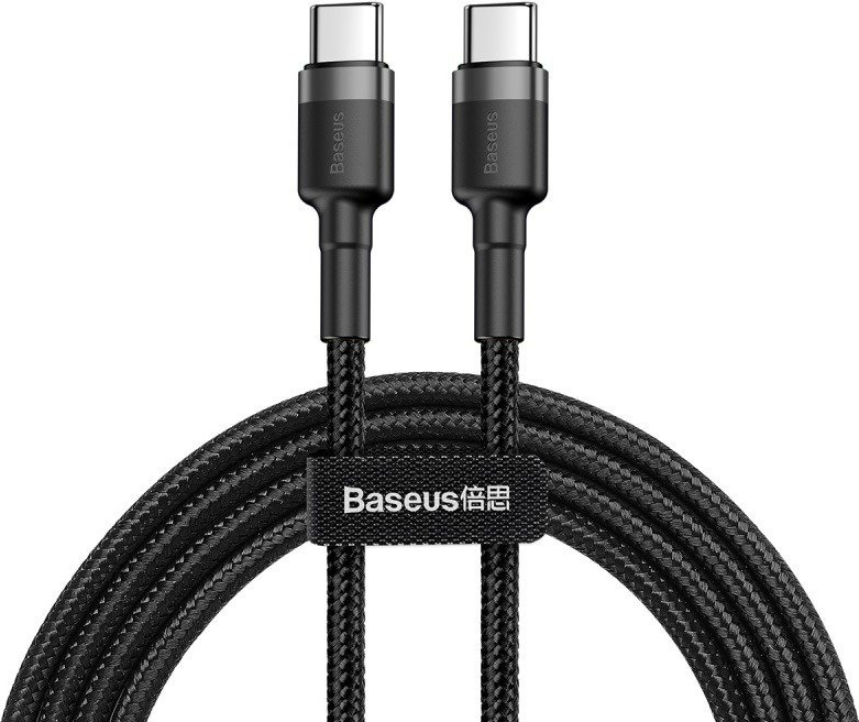 Levně Baseus CATKLF-GG1 Cafule Kabel USB-C 60W 1m Gray/Black
