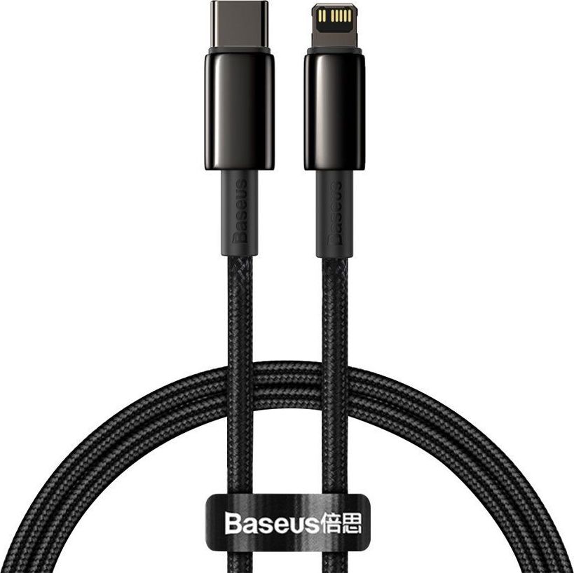 Datový kabel BASEUS DATA PD20W TYPE-C TO LIGHTNING CABLE 100CM BLACK - pro iPhone