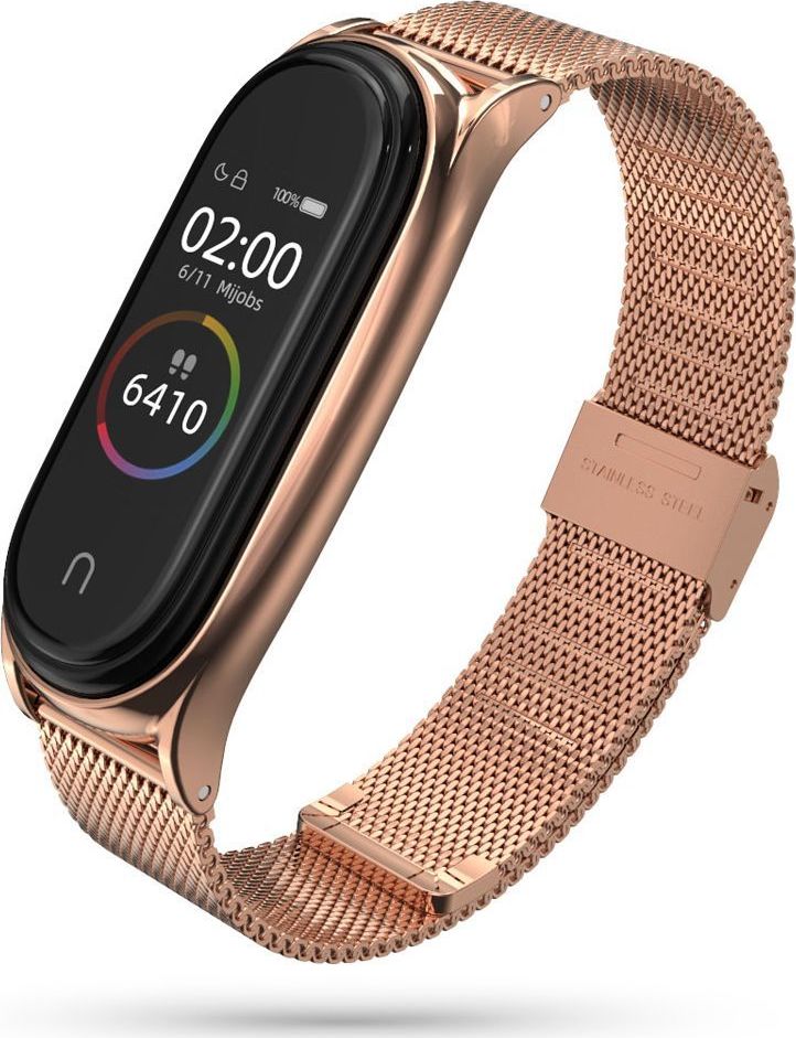 TECH-PROTECT MILANESEBAND XIAOMI MI SMART BAND 5 / 6 / 6 NFC ROSE GOLD