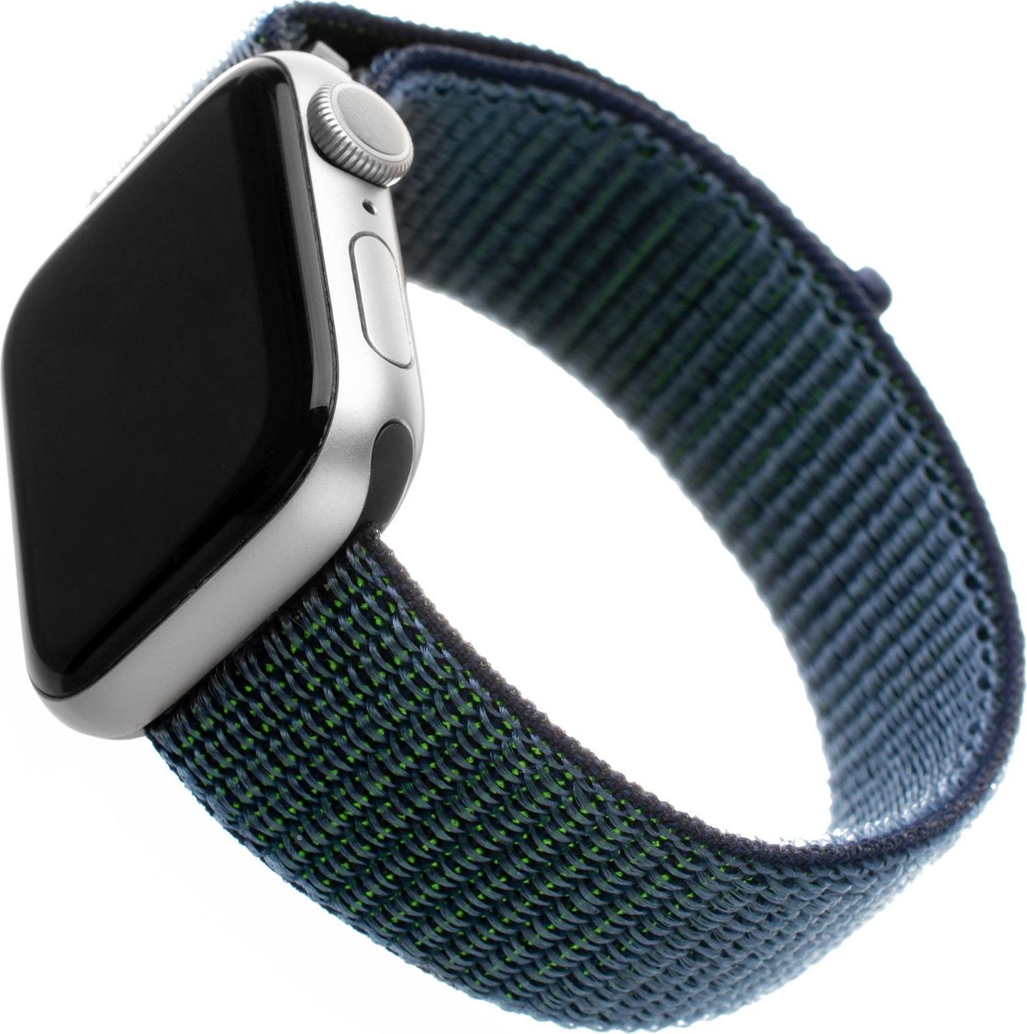 Nylonový řemínek FIXED Nylon Strap pro Apple Watch 42/44/45/46/49mm, temně modrý