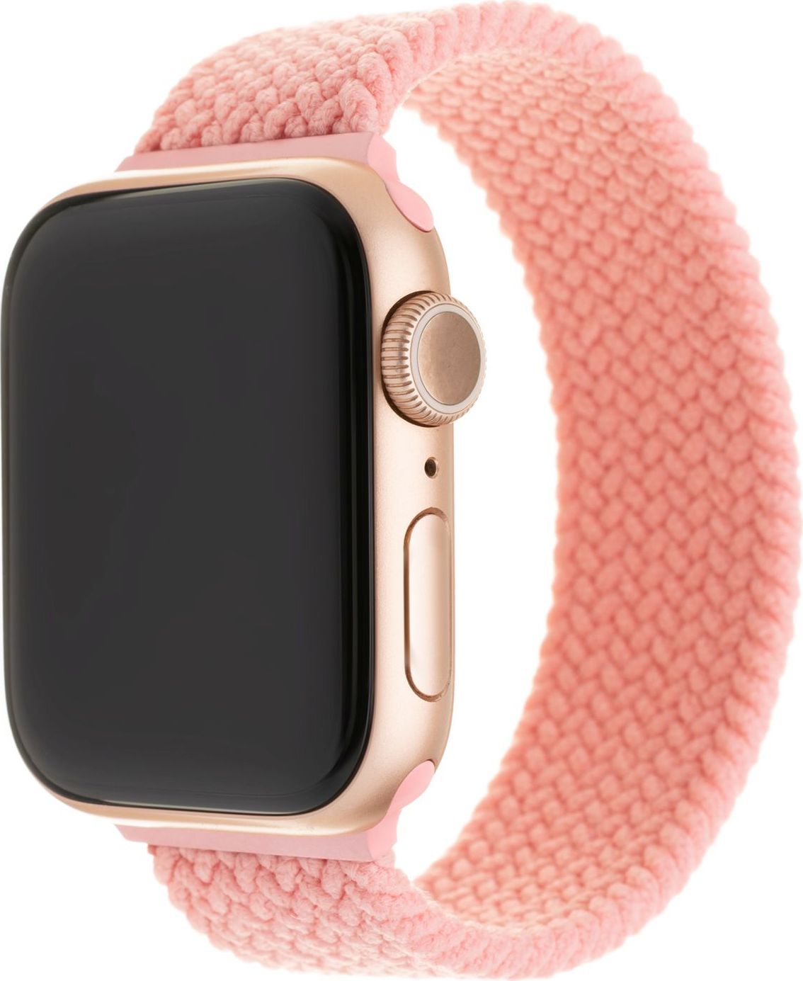 Elastický nylonový řemínek FIXED Nylon Strap pro Apple Watch 38/40/41mm, velikost XS, růžový