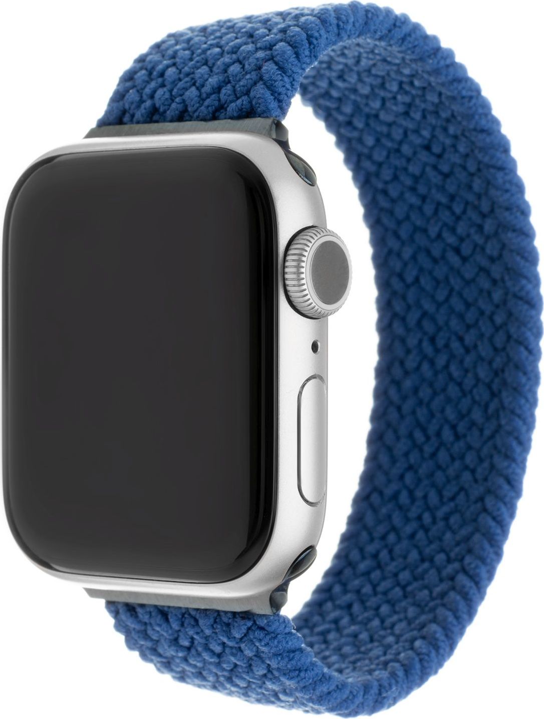 Elastický nylonový řemínek FIXED Nylon Strap pro Apple Watch 38/40/41mm, velikost XS, modrý