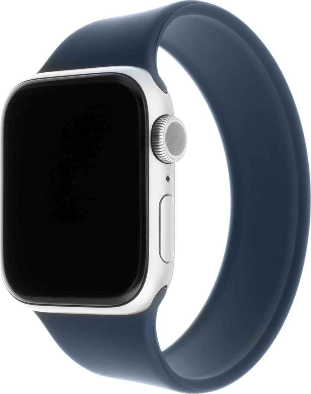 Elastický silikonový řemínek FIXED Silicone Strap pro Apple Watch 42/44/45/46/49mm, velikost S, modrý
