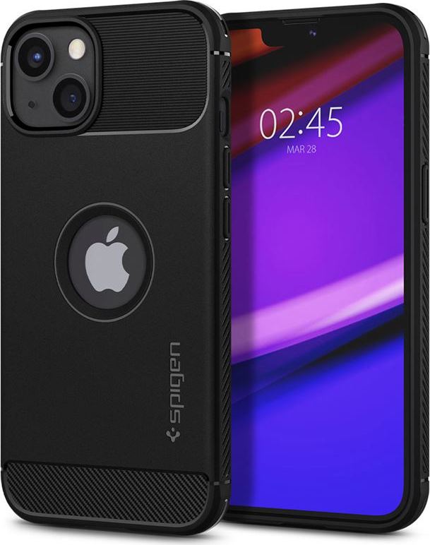 Spigen Rugged Armor, matte black - iPhone 13