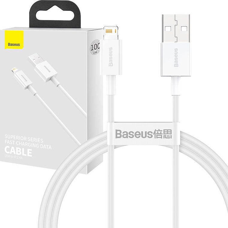 Baseus CALYS-A02 Superior Fast Charging Kabel Lightning 2.4A 1m White
