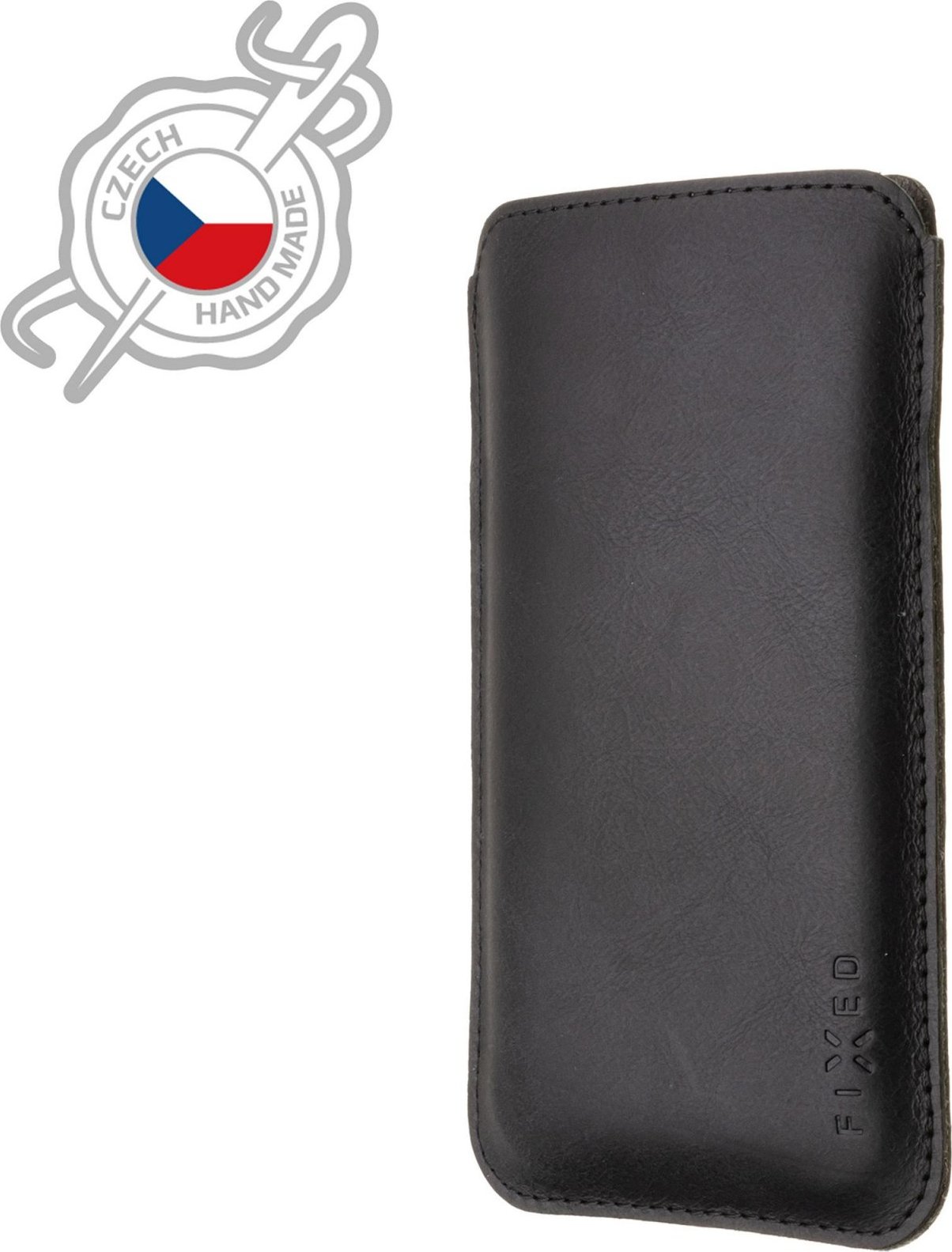 Tenké pouzdro FIXED Slim vyrobené z pravé kůže pro Apple iPhone 12 Pro Max/13 Pro Max, černé