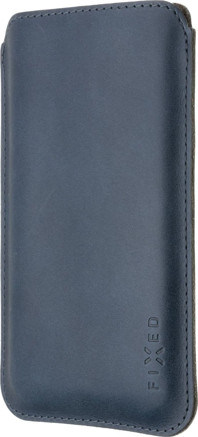 Tenké pouzdro FIXED Slim vyrobené z pravé kůže pro Apple iPhone 12 Pro Max/13 Pro Max, modré
