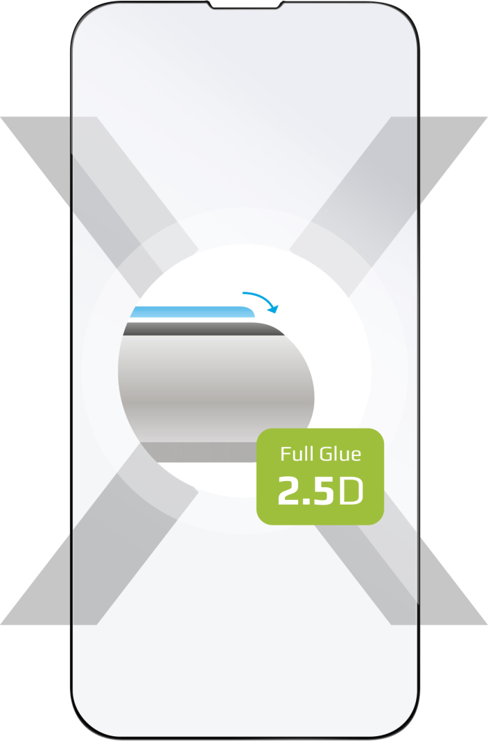 Ochranné tvrzené sklo FIXED Full-Cover pro Apple iPhone 13 Mini, černé