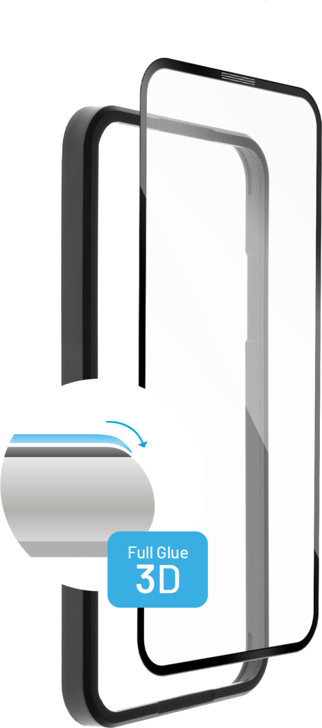 Ochranné tvrzené sklo FIXED 3D Full-Cover s aplikátorem pro Apple iPhone 13/13 Pro, černé