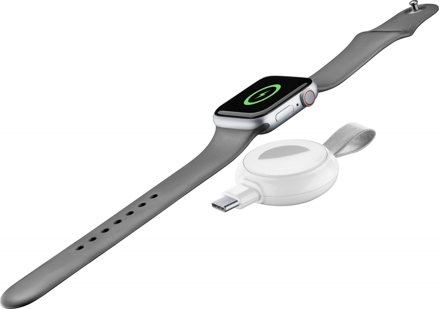 Cestovní nabíječka Cellularline Power Pill pro Apple Watch, s USB adaptérem, bílá