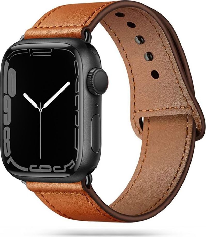TECH-PROTECT LEATHERFIT APPLE WATCH 4 / 5 / 6 / 7 / 8 / 9 / SE / ULTRA 1 / 2 (42 / 44 / 45 / 49 MM) BROWN