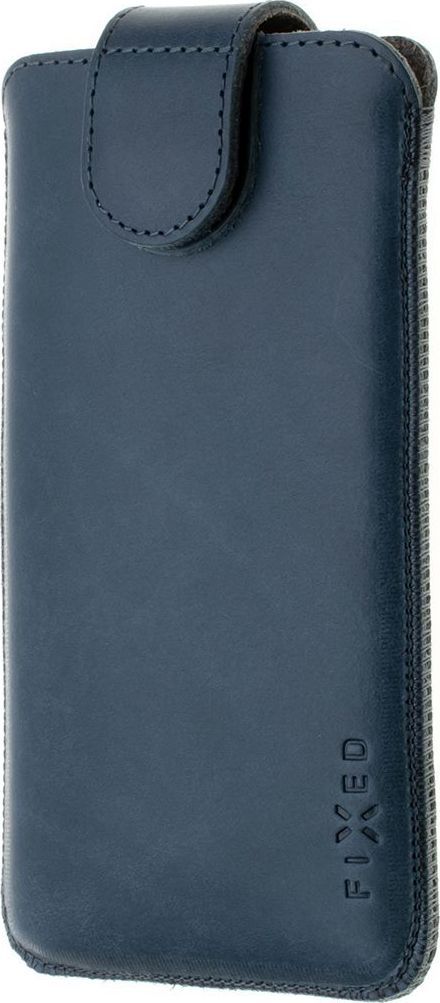 Kožené pouzdro FIXED Posh, velikost 6XL+, modré