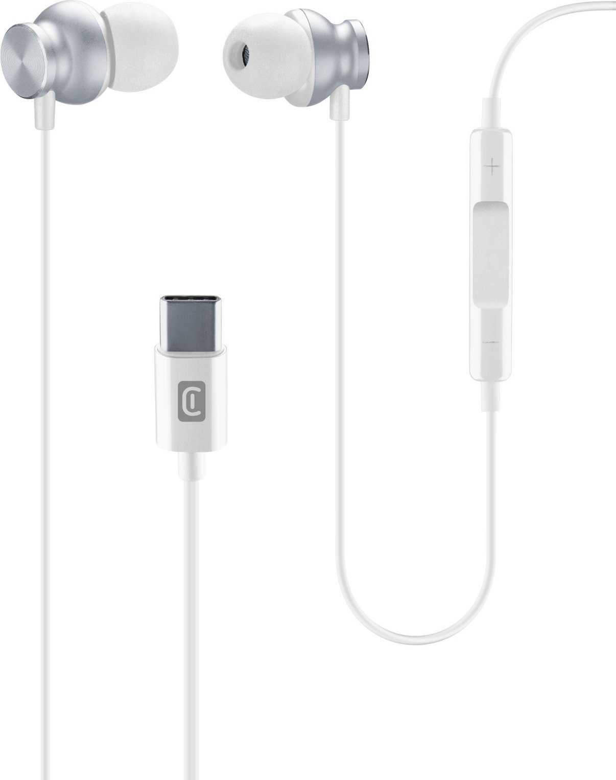 Sluchátka Cellularline SPARROW s konektorem USB-C, bílá