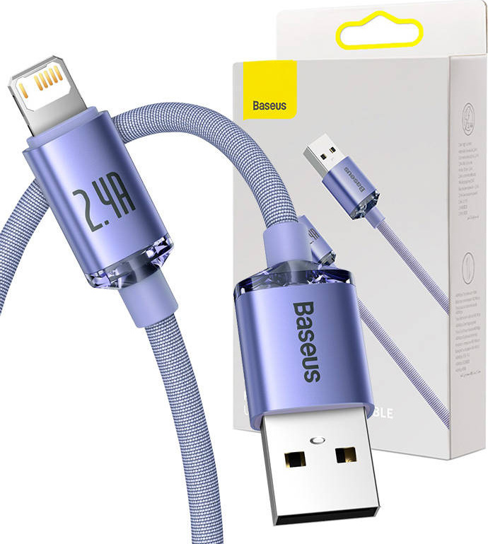 BASEUS CRYSTAL SHINE LIGHTNING CABLE 120CM PURPLE