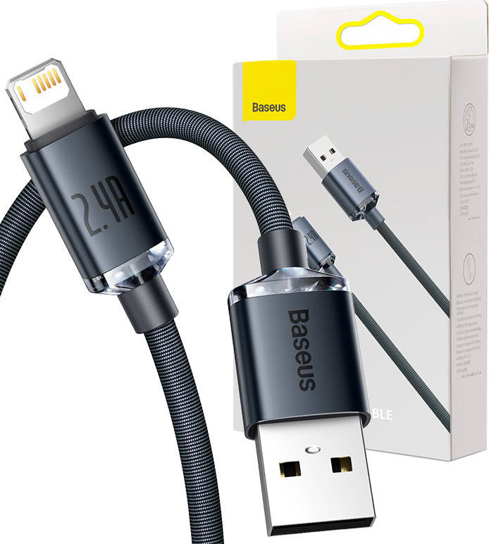 BASEUS CRYSTAL SHINE LIGHTNING CABLE 200CM BLACK