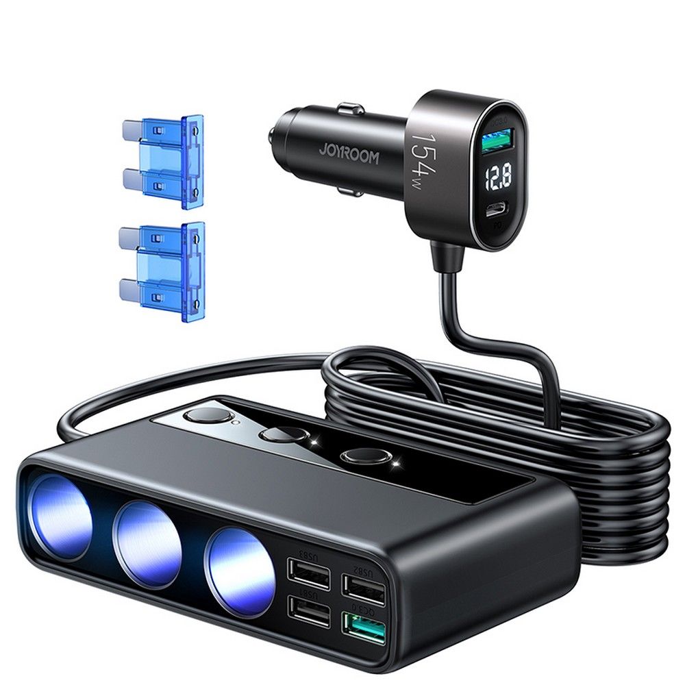 Nabíječka do auta JOYROOM JR-CL06 MULTI-PORT USB CAR CHARGER PD154W/QC3.0 BLACK