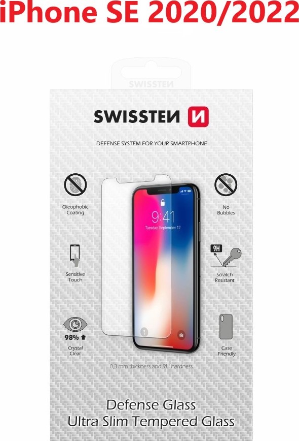OCHRANNÉ TEMPEROVANÉ SKLO SWISSTEN PRO APPLE IPHONE SE 2020/SE 2022 RE 2,5D