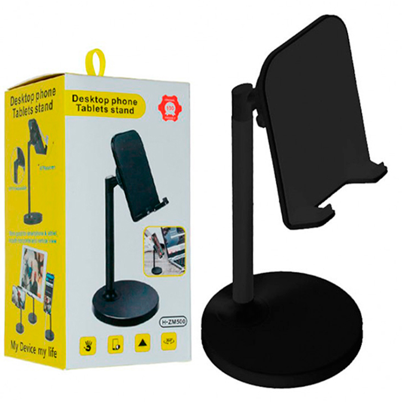 Clearo stojánek / držák na stůl H-ZM500 pro telefony a tablety (iPhone, iPad apod.), černý