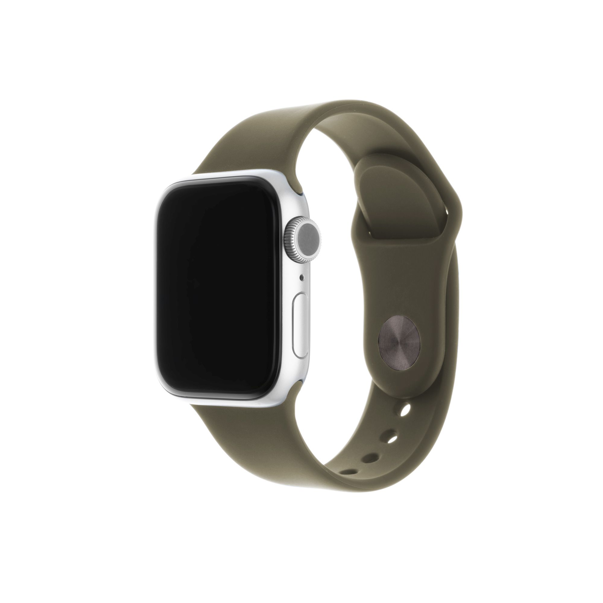 Set silikonových řemínků FIXED Silicone Strap pro Apple Watch 42/44/45/46/49mm, olivový