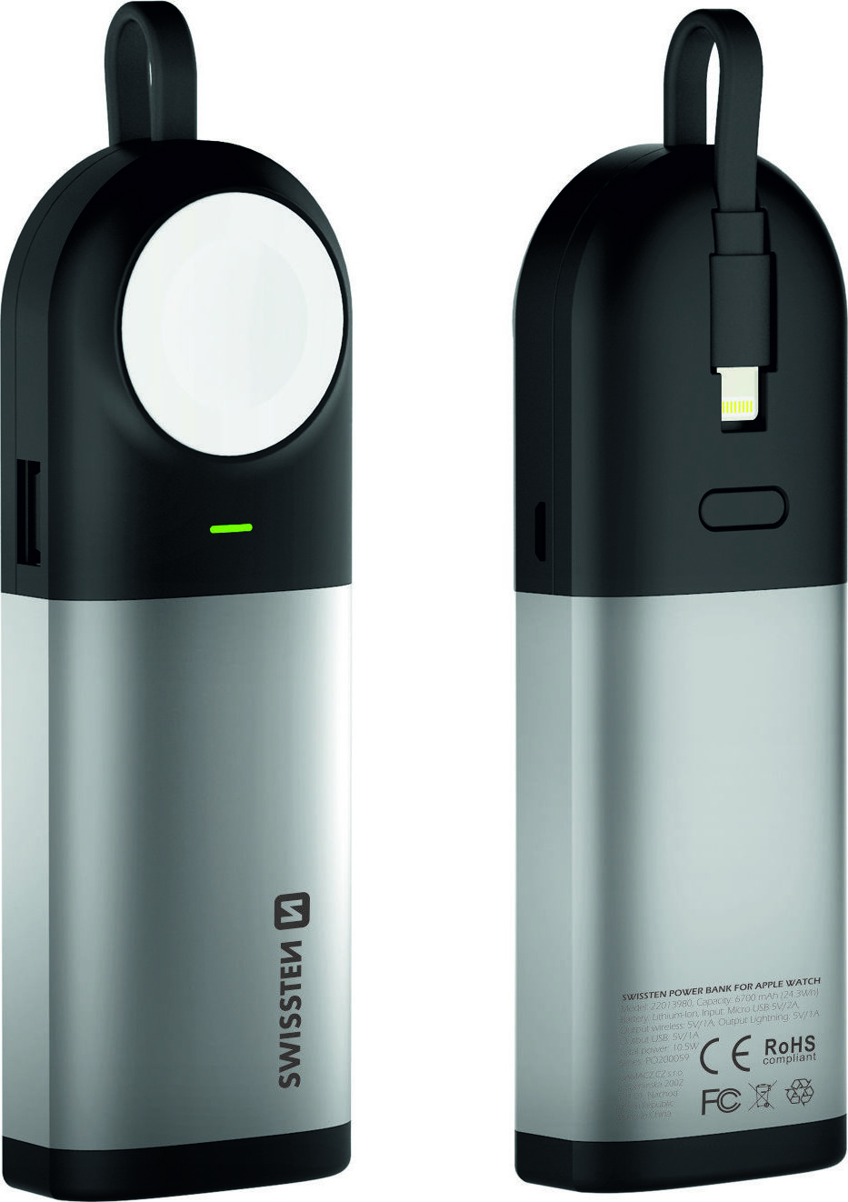 SWISSTEN 2in1 Apple Watch MFI Power Bank 6700 mAh