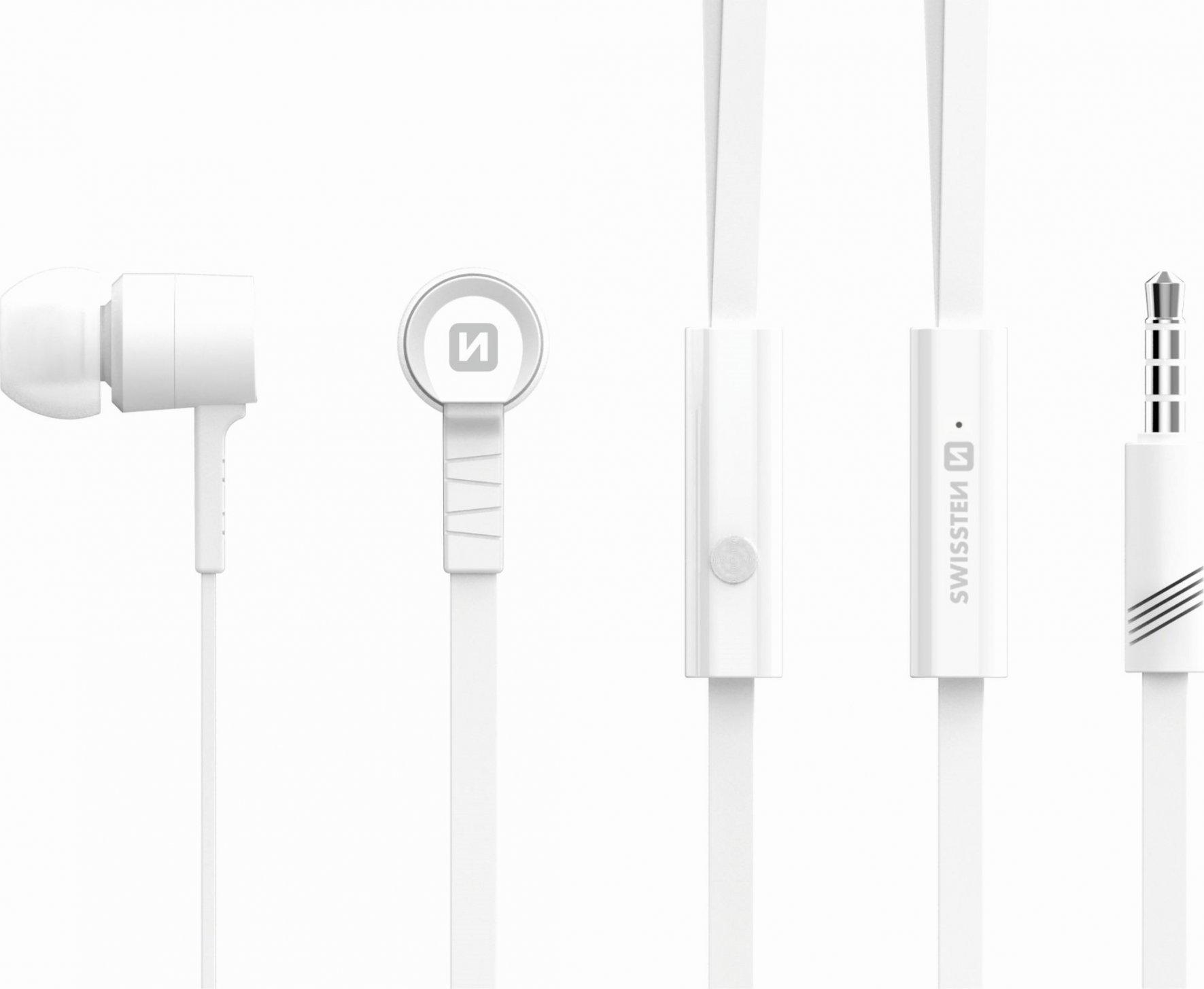 SLUCHÁTKA SWISSTEN EARBUDS RAINBOW YS-D2 BÍLÁ (ECO BALENÍ)