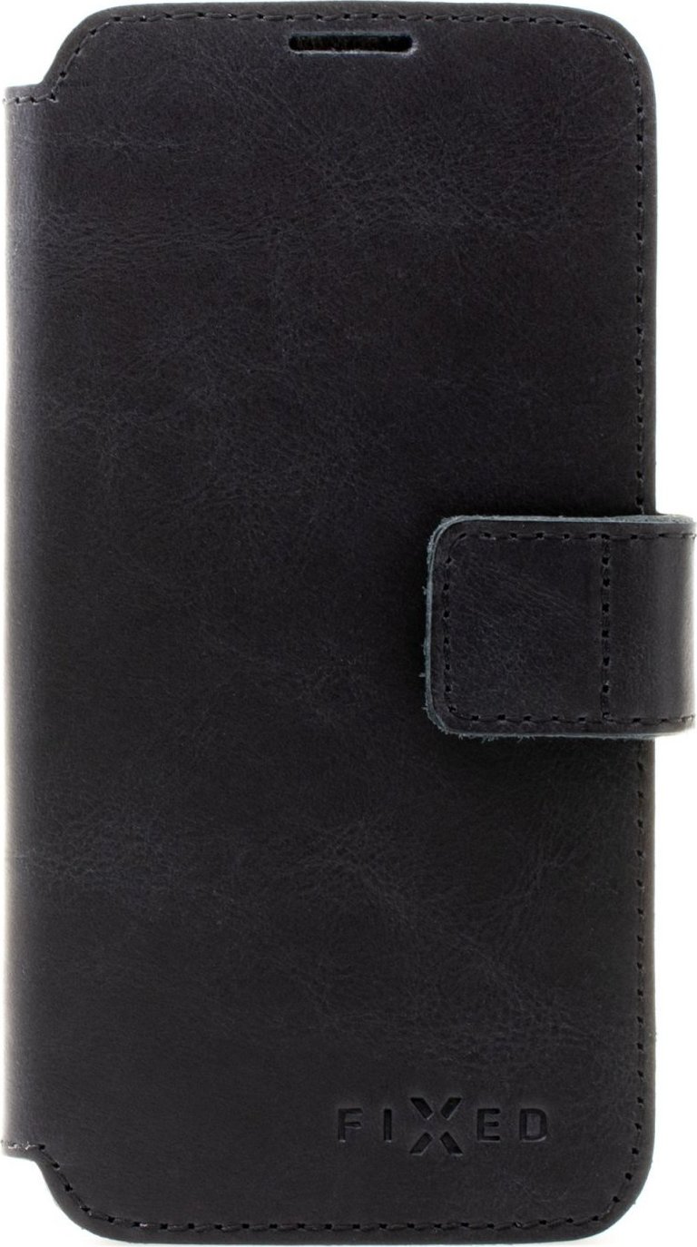 Kožené pouzdro typu kniha FIXED ProFit pro Apple iPhone 12/12 Pro, černé