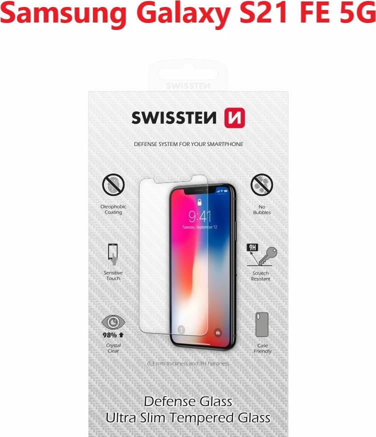 OCHRANNÉ TEMPEROVANÉ SKLO SWISSTEN PRO SAMSUNG G990 GALAXY S21 FE 5G RE 2,5D