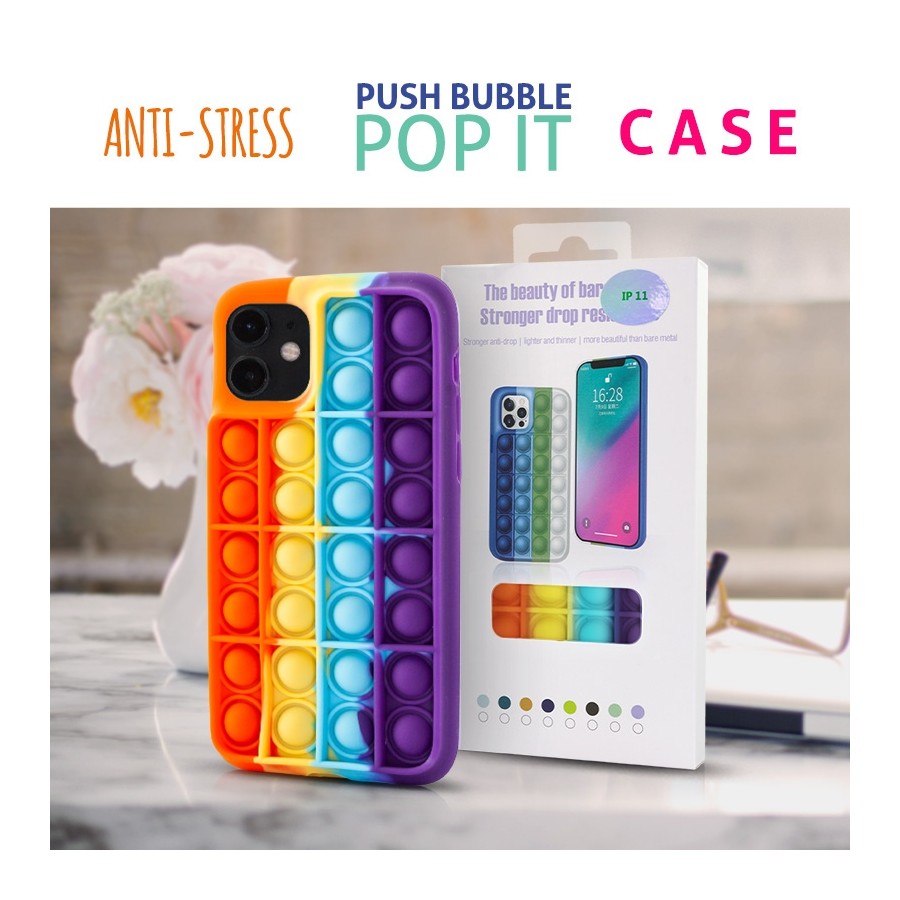 Zadní kryt Clearo Anti-stress BUBBLE POP IT UP NO.11 pro iPhone 11