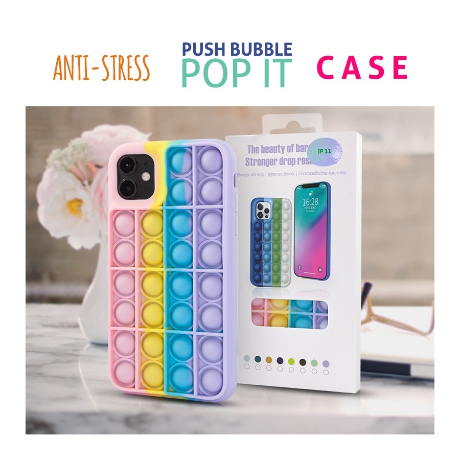 Zadní kryt Clearo Anti-stress BUBBLE POP IT UP NO.8 pro iPhone 13