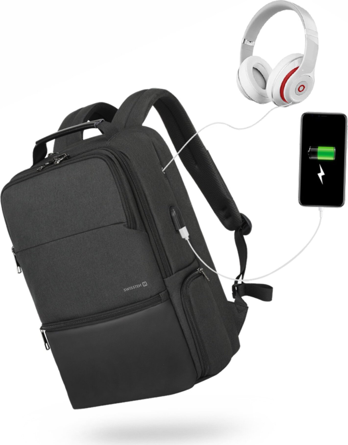 SWISSTEN LAPTOP BACKPACK GUIDE 15,6" ČERNÝ