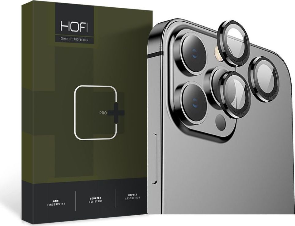 OCHRANNÉ SKLO NA ČOČKU FOTOAPARÁTU HOFI CAMRING PRO+ IPHONE 13 PRO / 13 PRO MAX BLACK