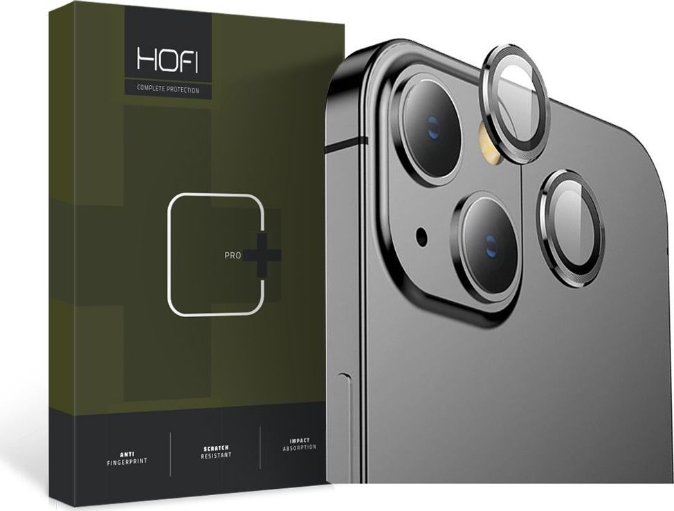 OCHRANNÉ SKLO NA ČOČKU FOTOAPARÁTU HOFI CAMRING PRO+ IPHONE 13 MINI / 13 BLACK
