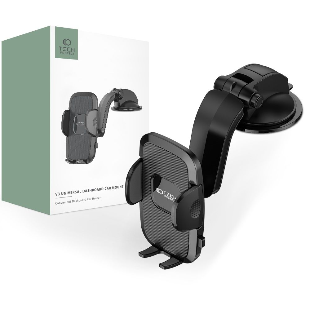 TECH-PROTECT V3 UNIVERSAL DASHBOARD CAR MOUNT BLACK - držák na telefon na palubní desku automobilu