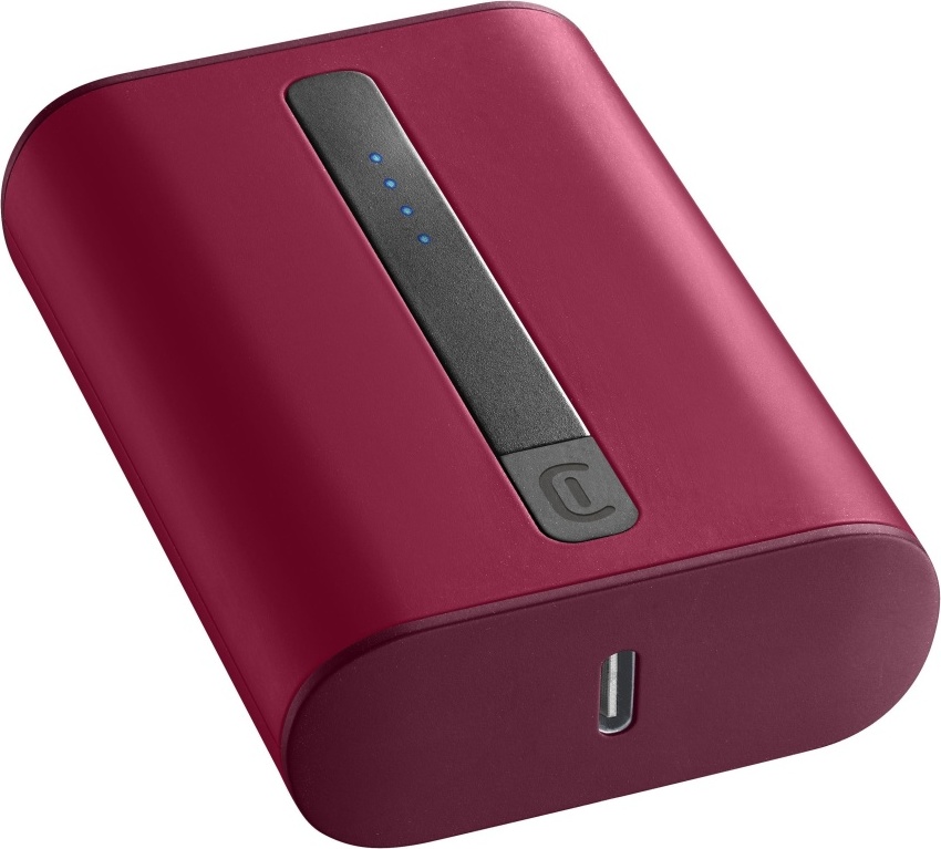 Powerbanka Cellularline Thunder 10 000 mAh, červená
