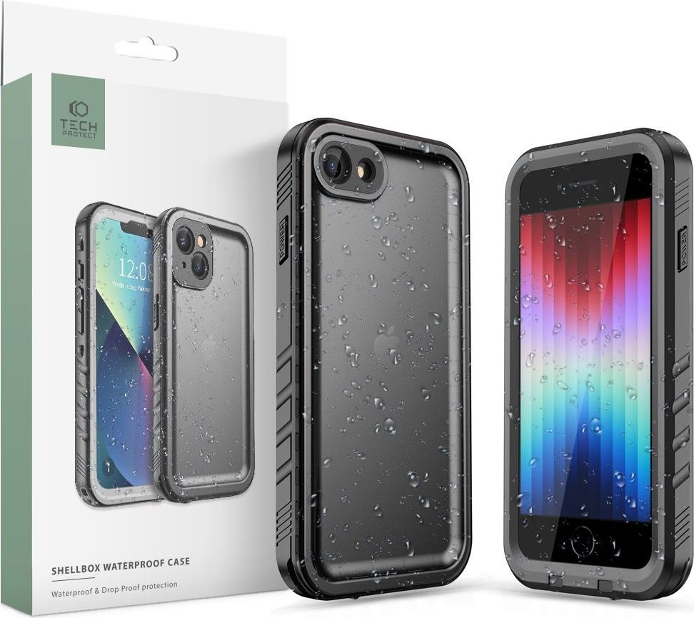 TECH-PROTECT VODĚODOLNÉ POUZDRO SHELLBOX IP68 IPHONE 7 / 8 / SE 2020 / 2022 BLACK