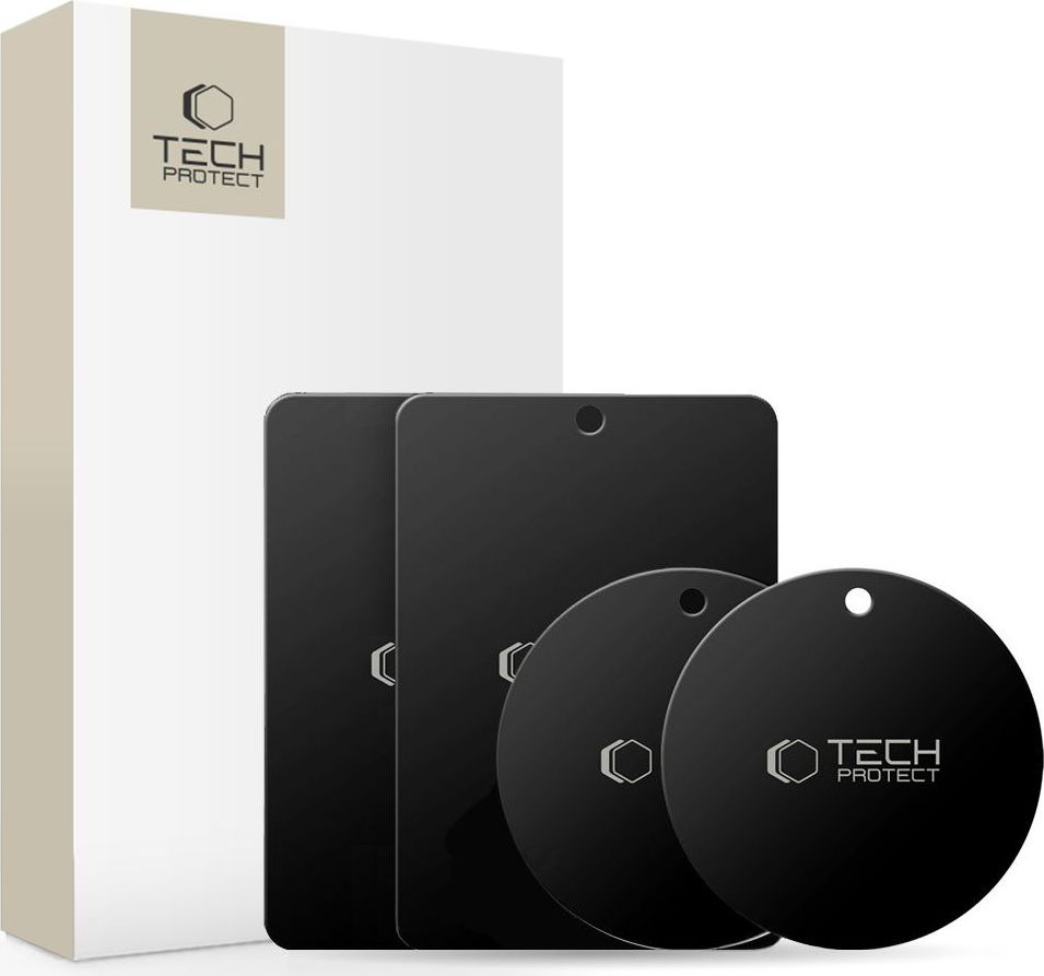 TECH-PROTECT METALPLATE MAGNETIC CAR MOUNT 4-PACK BLACK