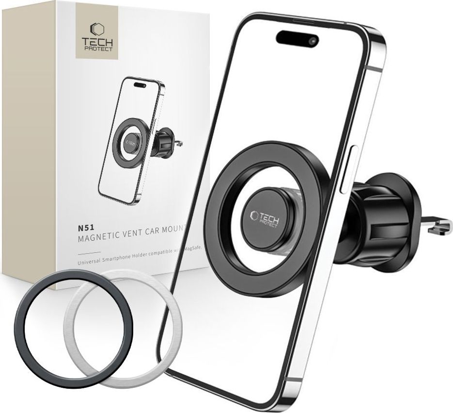 TECH-PROTECT N51 MAGNETIC MAGSAFE VENT CAR MOUNT BLACK