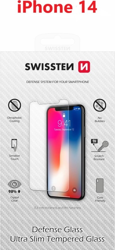 OCHRANNÉ TEMPEROVANÉ SKLO SWISSTEN PRO APPLE IPHONE 14 RE 2,5D