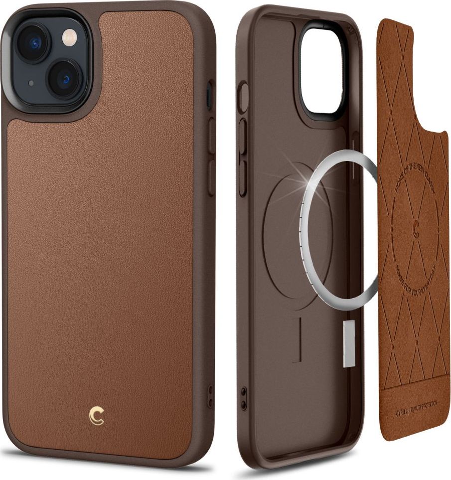SPIGEN CYRILL KAJUK MAG MAGSAFE IPHONE 14 PLUS / 15 PLUS SADDLE BROWN