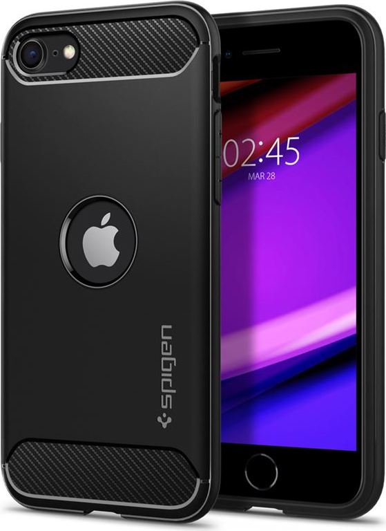 Spigen Rugged Armor, black - iPhone SE