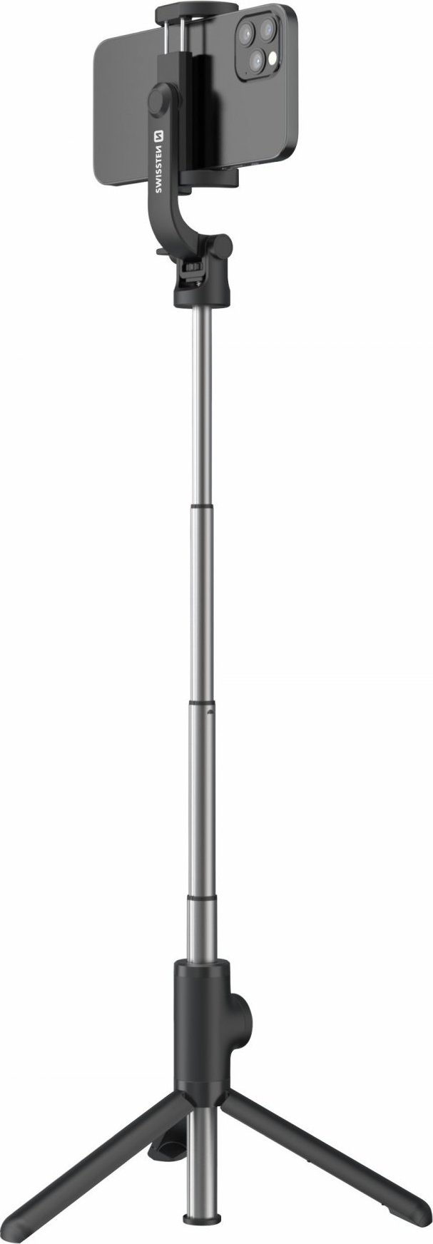 Levně SWISSTEN Bluetooth selfie tyč Aluminium tripod Pro