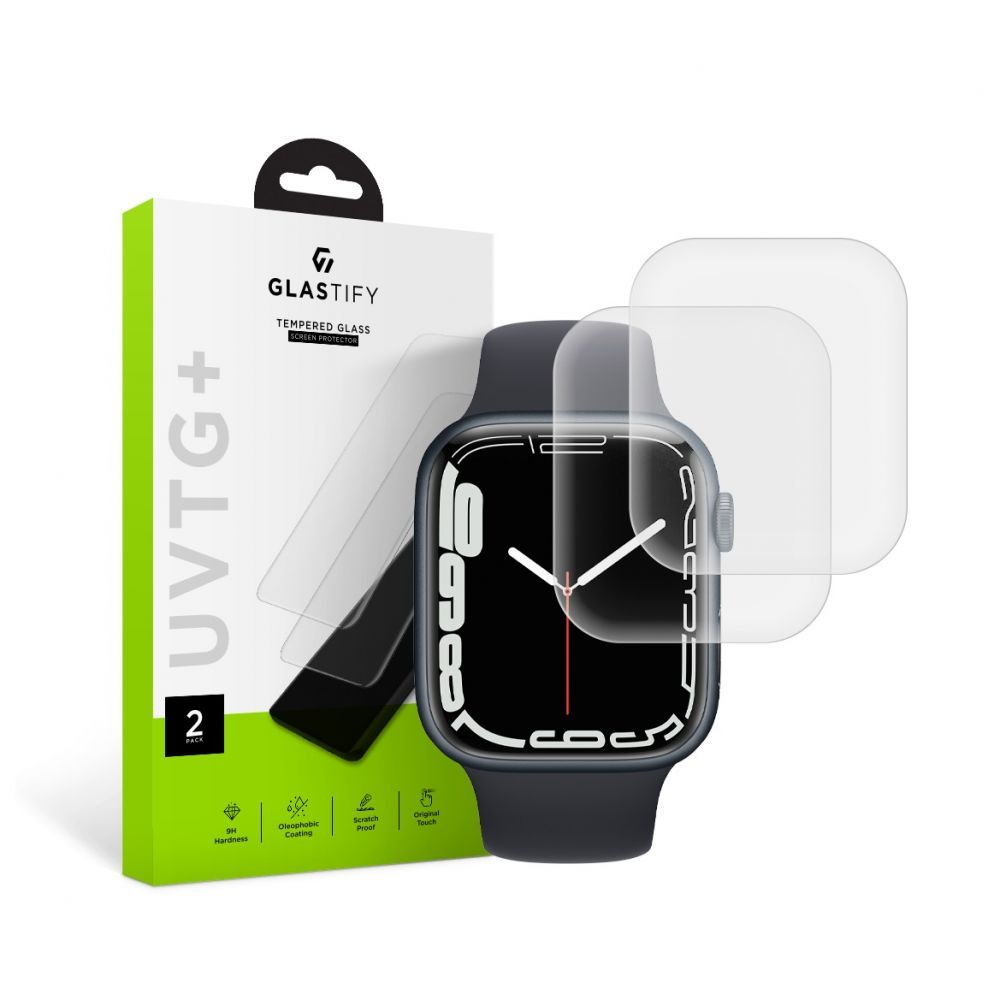Tvrzené sklo GLASTIFY UVTG+ 2-PACK APPLE WATCH 7 / 8 (41 MM)