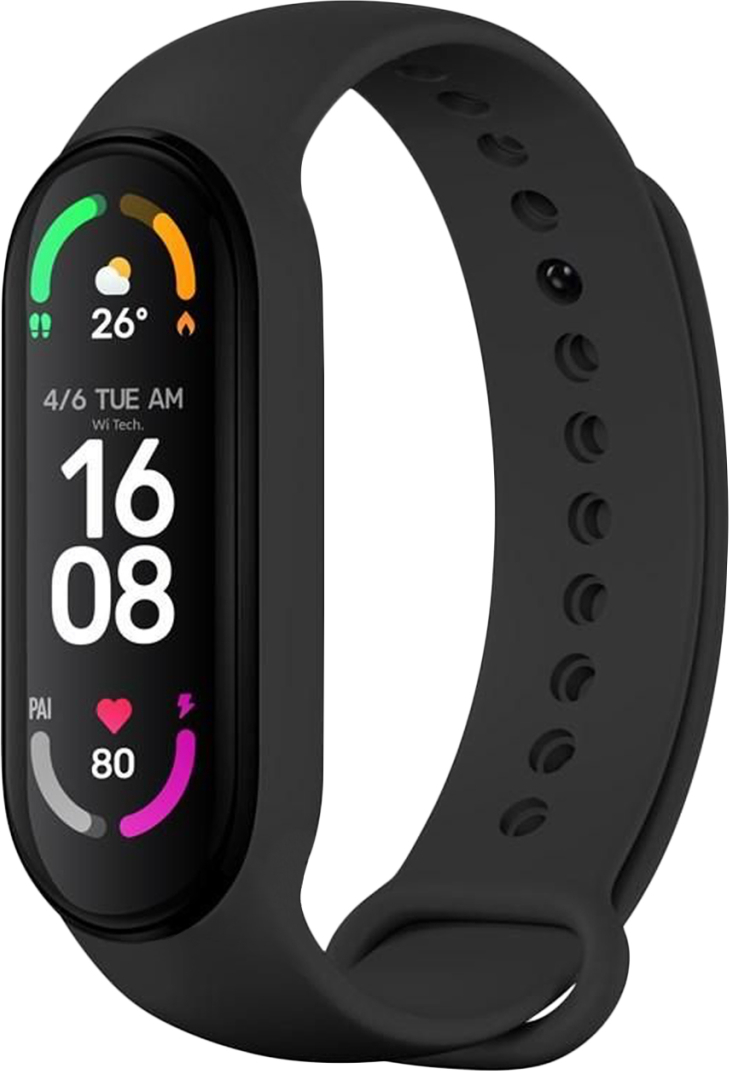 Silikonový řemínek FIXED Silicone Strap pro Xiaomi Band 7/ Mi Band 6/ Mi Band 5, černý