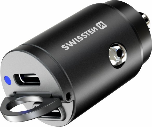 SWISSTEN CL ADAPTÉR POWER DELIVERY 2x USB-C 30W NANO ČERNÝ