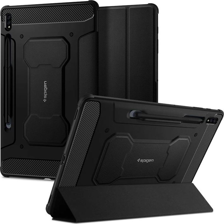 Spigen Rugged Armor Pro, black -Galaxy Tab S7+/S8+