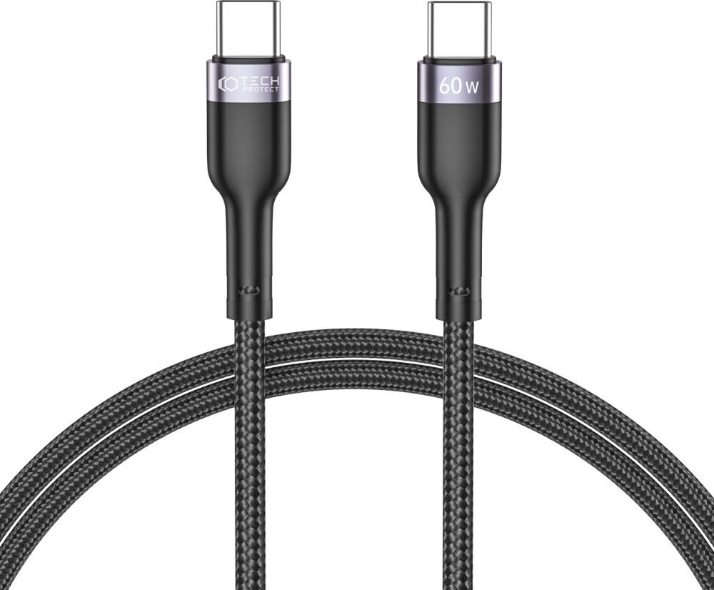 TECH-PROTECT ULTRABOOST ”2” TYPE-C CABLE PD60W/3A 100CM BLACK