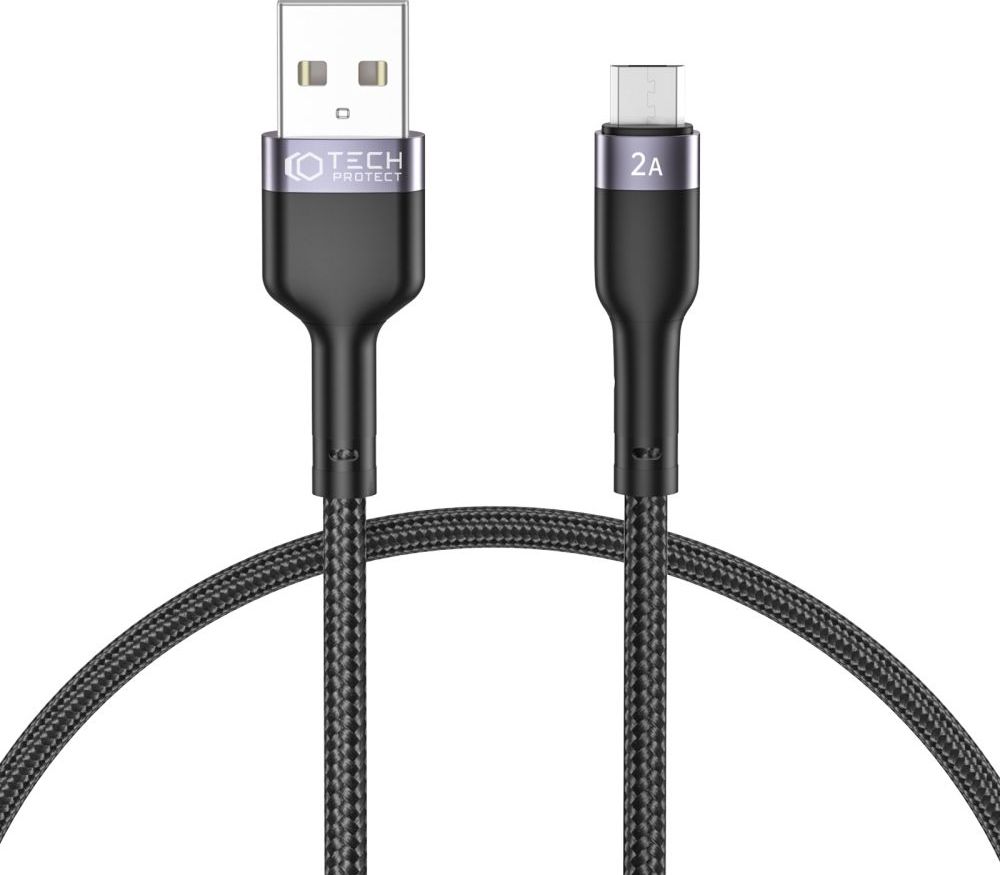 TECH-PROTECT ULTRABOOST ”2” MICRO-USB CABLE 2.4A 25CM BLACK