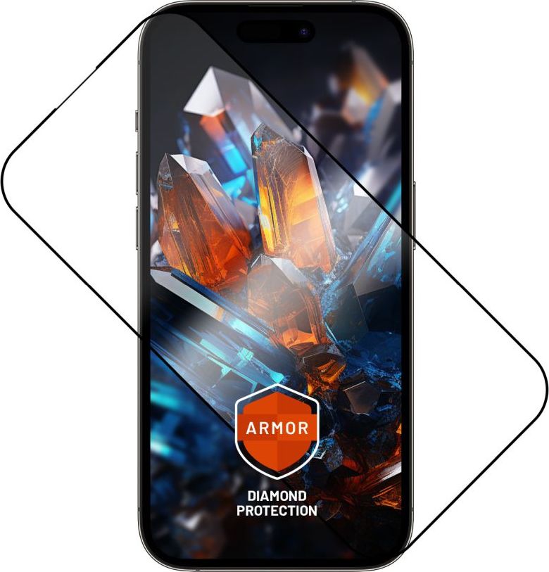 Prémiové ochranné tvrzené sklo FIXED Armor s aplikátorem pro Apple iPhone 14 Pro Max, černé