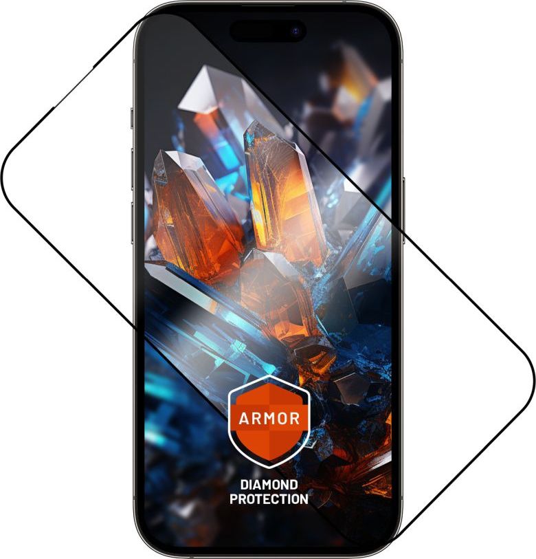 Prémiové ochranné tvrzené sklo FIXED Armor s aplikátorem pro Apple iPhone 14 Pro, černé
