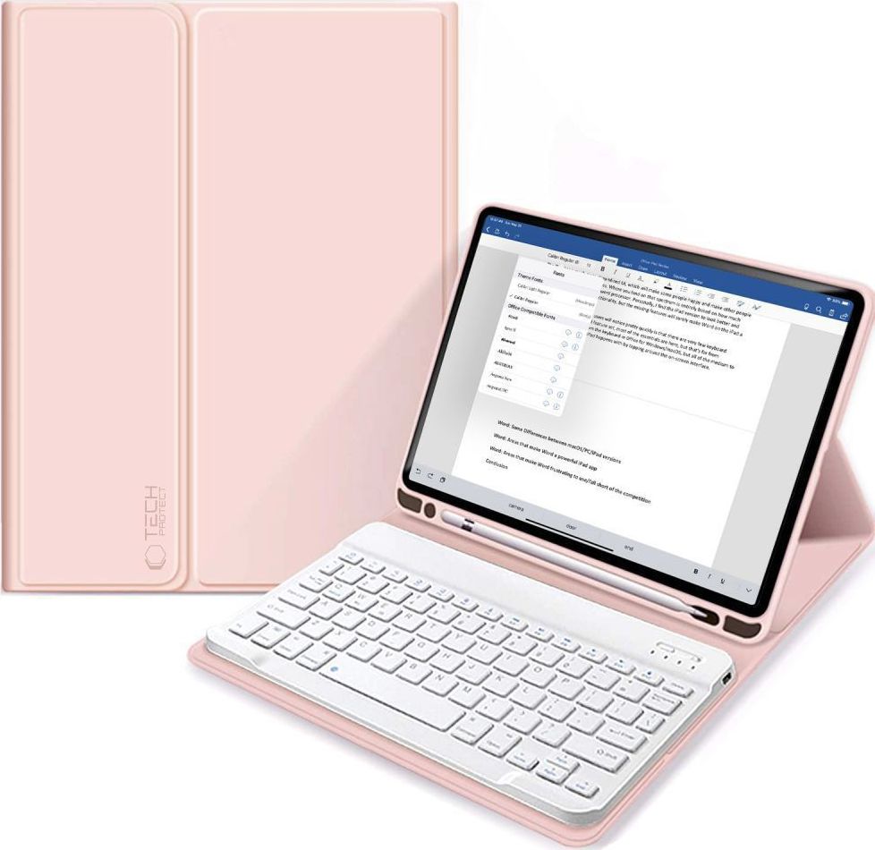 TECH-PROTECT SC PEN + KEYBOARD IPAD 10.9” 10 / 2022 / 11” 11 / 2025 PINK